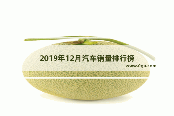 2019年12月汽车销量排行榜