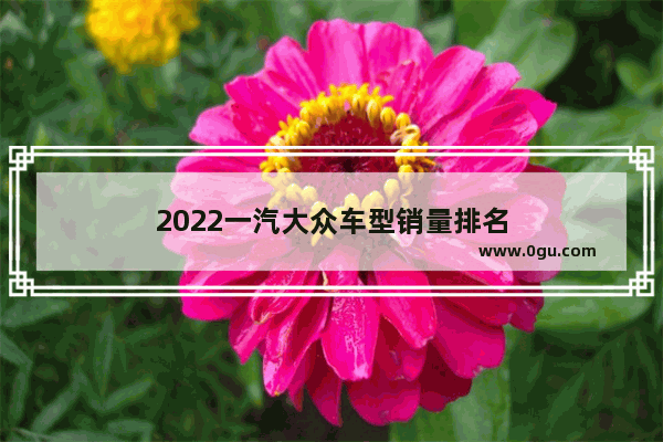 2022一汽大众车型销量排名