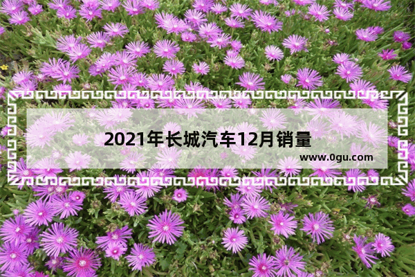 2021年长城汽车12月销量