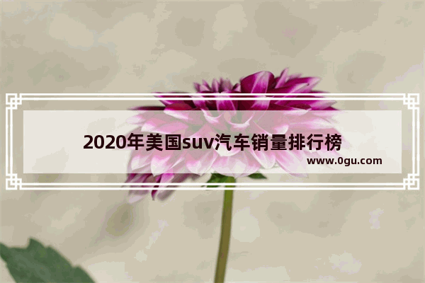 2020年美国suv汽车销量排行榜