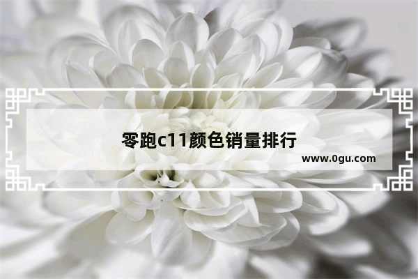 零跑c11颜色销量排行