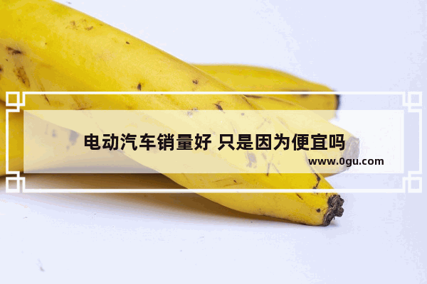 电动汽车销量好 只是因为便宜吗