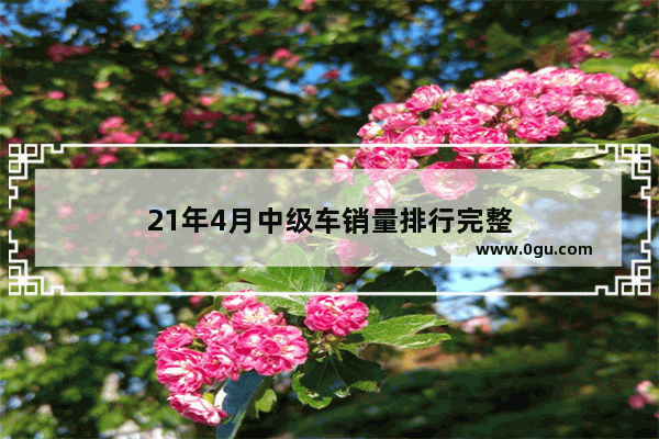 21年4月中级车销量排行完整