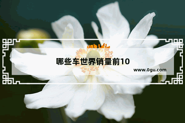 哪些车世界销量前10