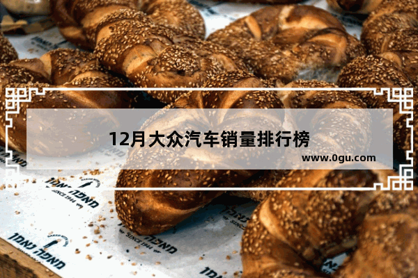 12月大众汽车销量排行榜