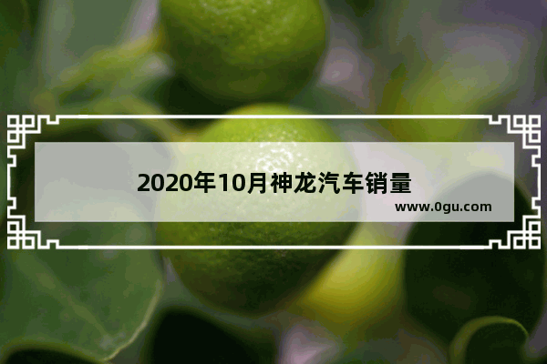 2020年10月神龙汽车销量