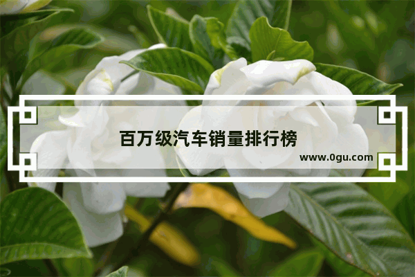 百万级汽车销量排行榜