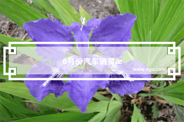 6月份汽车销量没有上涨怎么回事