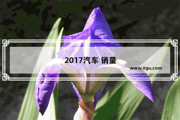 2017汽车 销量