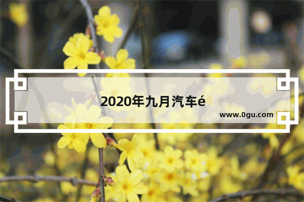 2020年九月汽车销量排行榜完整榜单